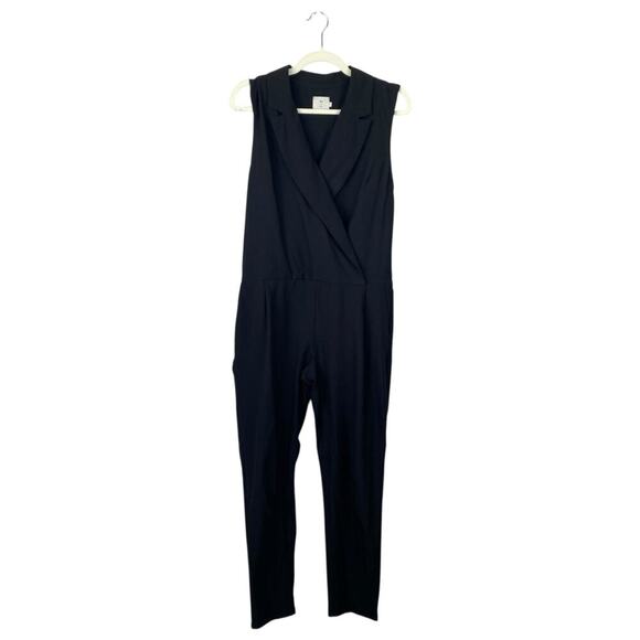 ALICE & UO Apolline Collar Jumpsuit Black Sleeveless Size 2 Blazer Style Ankle - Picture 4 of 11